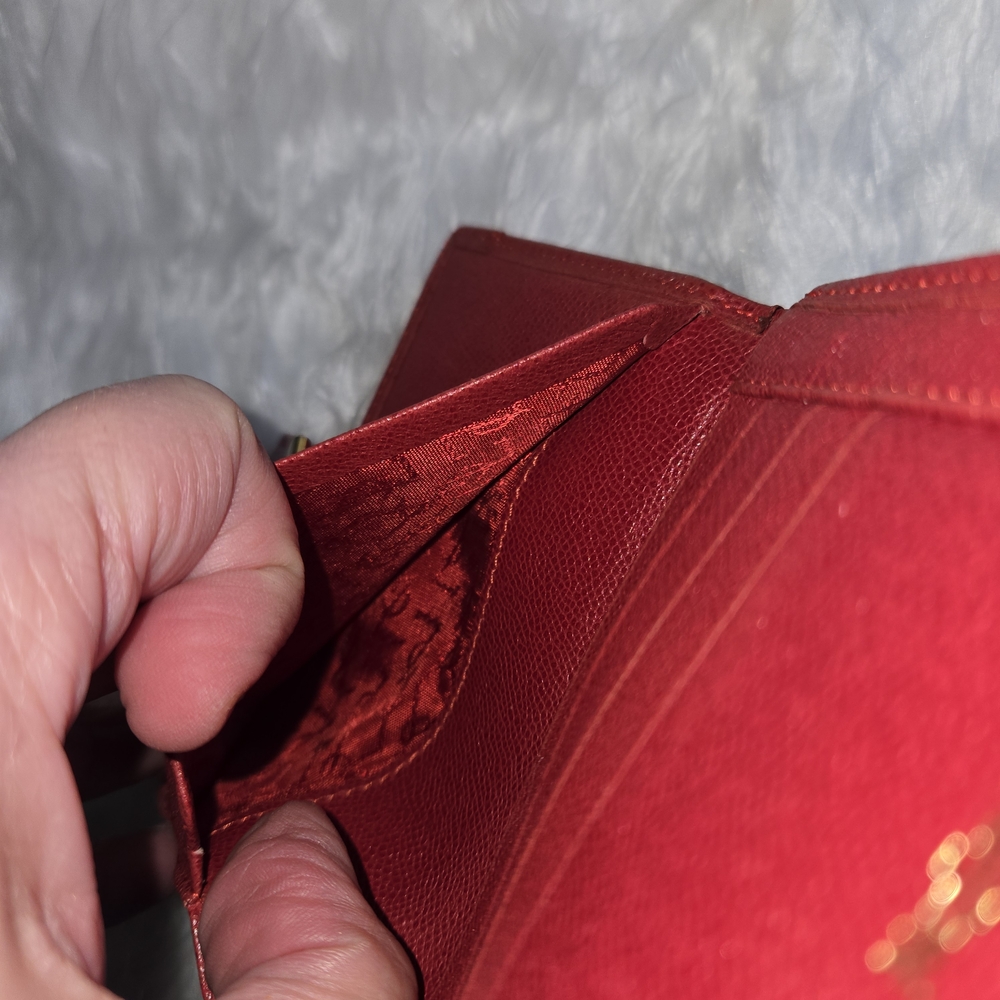 Yves Saint Laurent Burgundy Leather Wallet - Picture 6 of 16